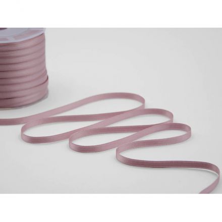 Double satin antique pink ribbon 6 mm